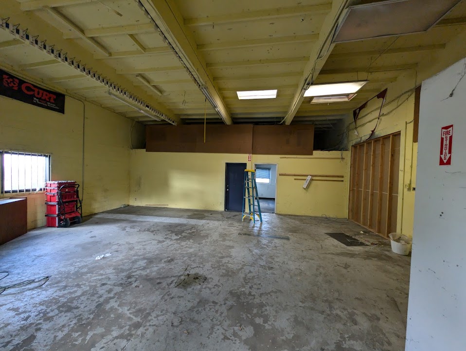 Before — commercial industrial space prior to full renovation